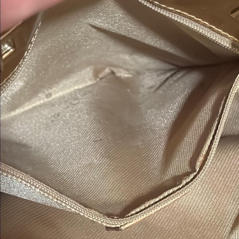 Gucci Blue and Gold Textured Tote Bag - Picture 9 of 14